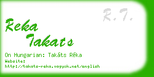 reka takats business card