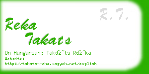 reka takats business card